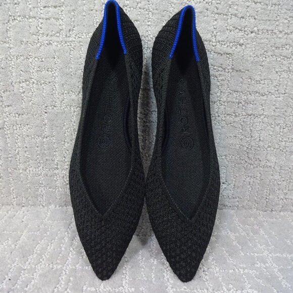 Rothy's The Point Honeycomb Black Flat Slip on Shoes Womens Size 8,9 - Picture 5 of 11